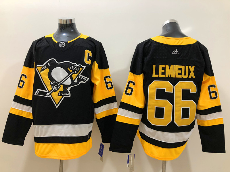 Men's Pittsburgh Penguins Mario Lemieux #66 Black Jersey